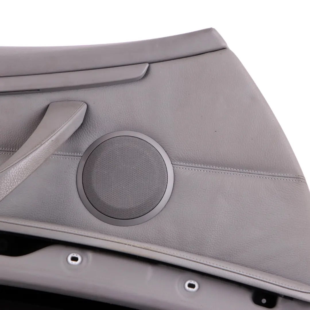 BMW 3 E92 E93 1 Front Left N/S Door Card Cover Trim Panel Lining Grey Leather