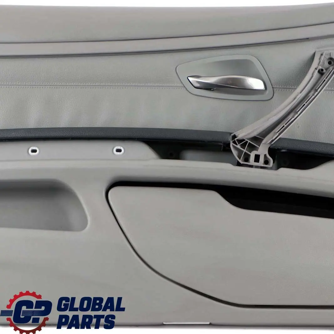 BMW 3 E92 E93 Front Left N/S Door Card Cover Trim Panel Lining Grey Leather