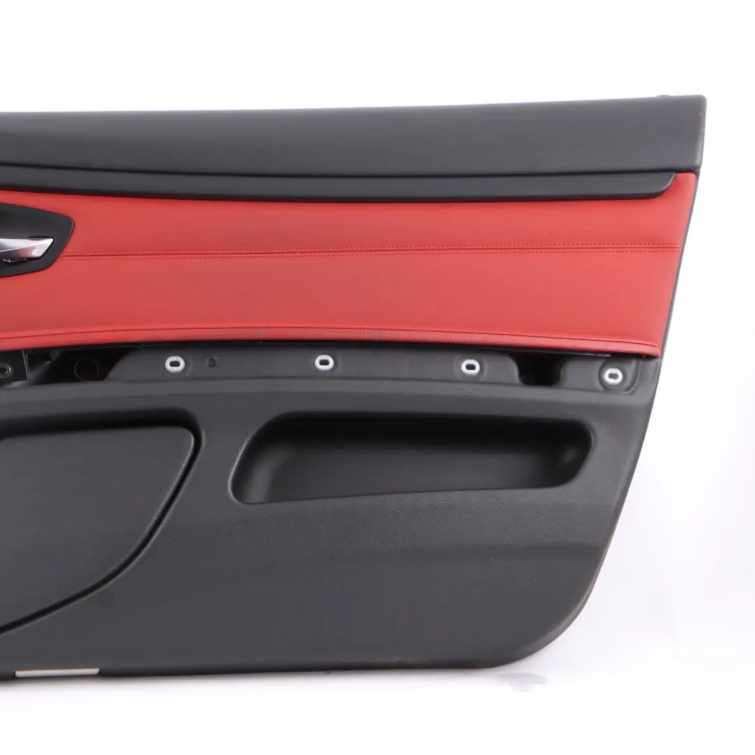 Door Card Front Right O/S Cover Trim Panel Lining Red Leather BMW E92 E93 - SKU rhd-7219052-1 - Part number 7219052
