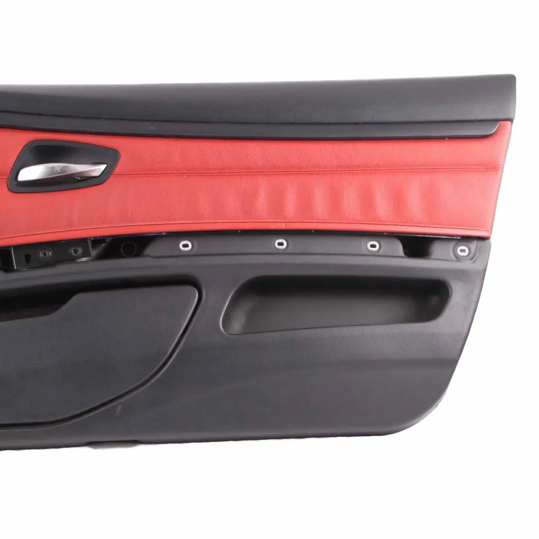 BMW E92 E93 Door Card Front Right O/S Cover Trim Panel Lining Red Leather