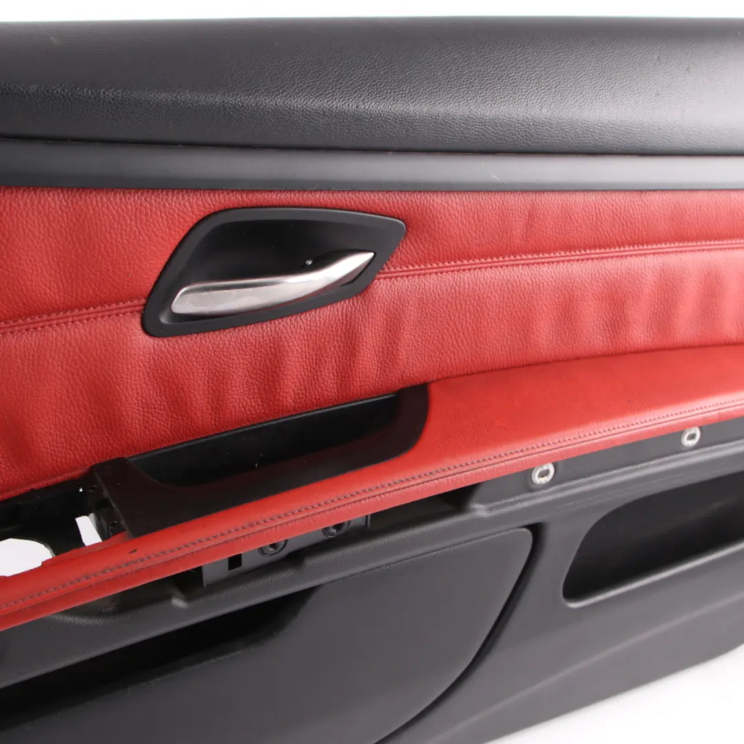 BMW E92 E93 Door Card Front Right O/S Cover Trim Panel Lining Red Leather