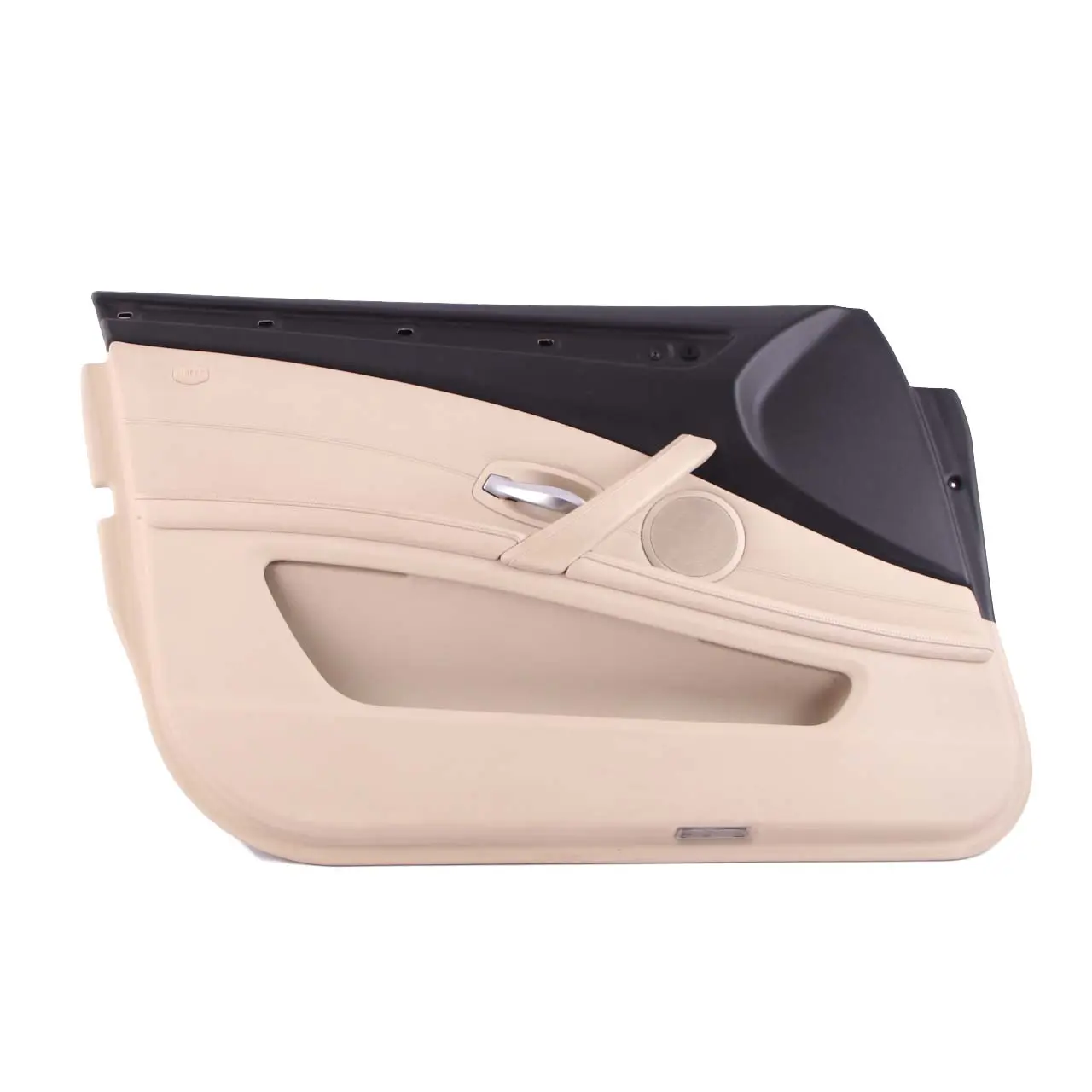 BMW 5 E60 E61 LCI Front Left N/S Door Card Trim Panel Leather Cream Beige