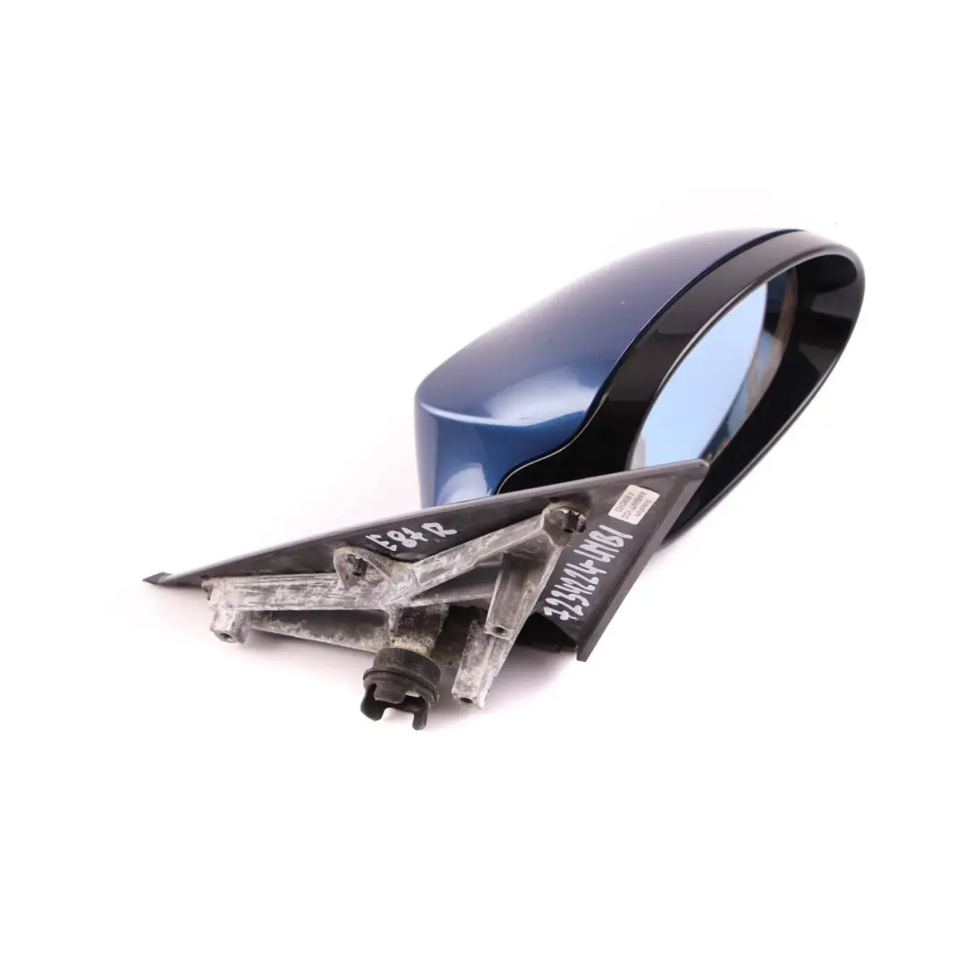 BMW 1 E87 M Sport High Gloss Heated Right Wing Mirror O/S Le Mans Blau Blue 381