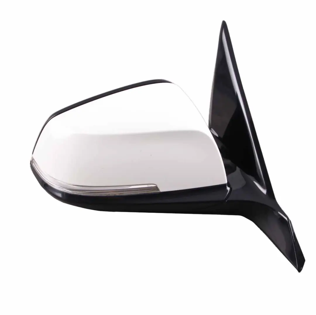 BMW 1 Series F20 Right Heated Wing Mirror O/S High Gloss Alpinweiss White 300