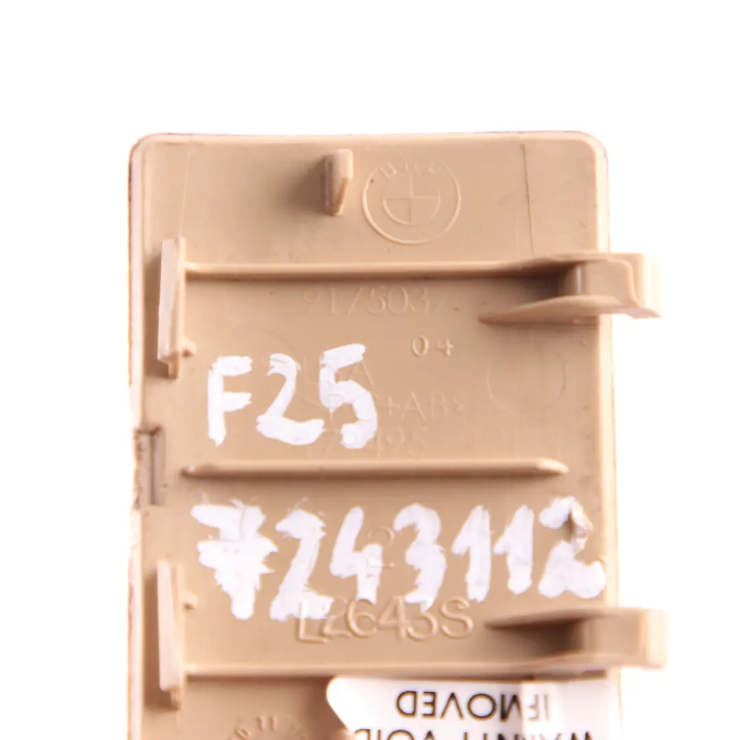 BMW X3 F25 X4 F26 OBD Plug Cover Trim Socket Cap Beige 9175037