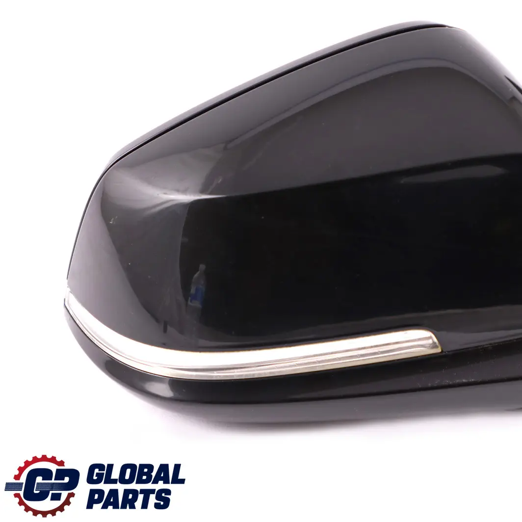 BMW 3 Series F30 F31 M Sport High Gloss Heated Right Wing Mirror O/S Black