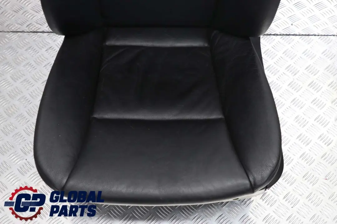 BMW 5 Series E60 E61 Black Leather Front Left N/S Seat Passenger Side