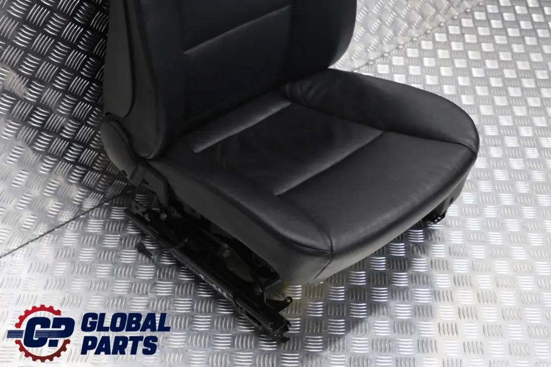 BMW 5 Series E60 E61 Black Leather Front Left N/S Seat Passenger Side