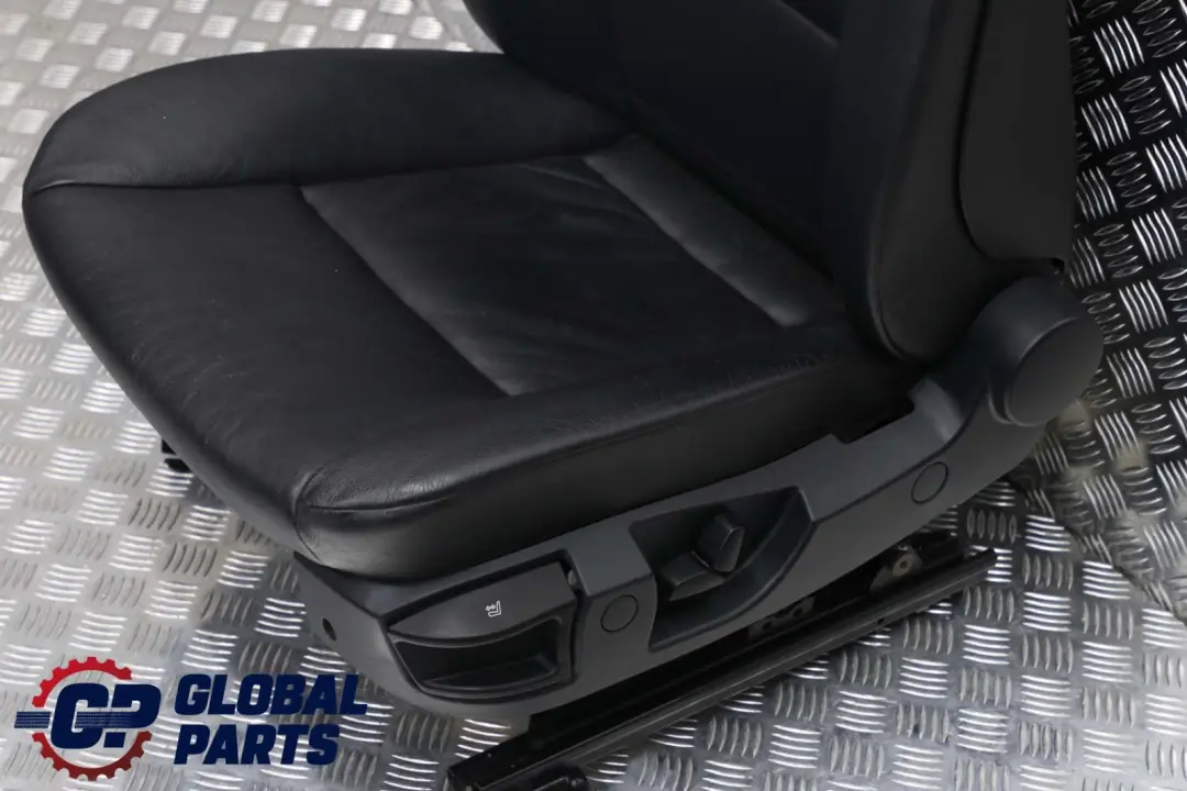 BMW 5 Series E60 E61 Black Leather Front Left N/S Seat Passenger Side