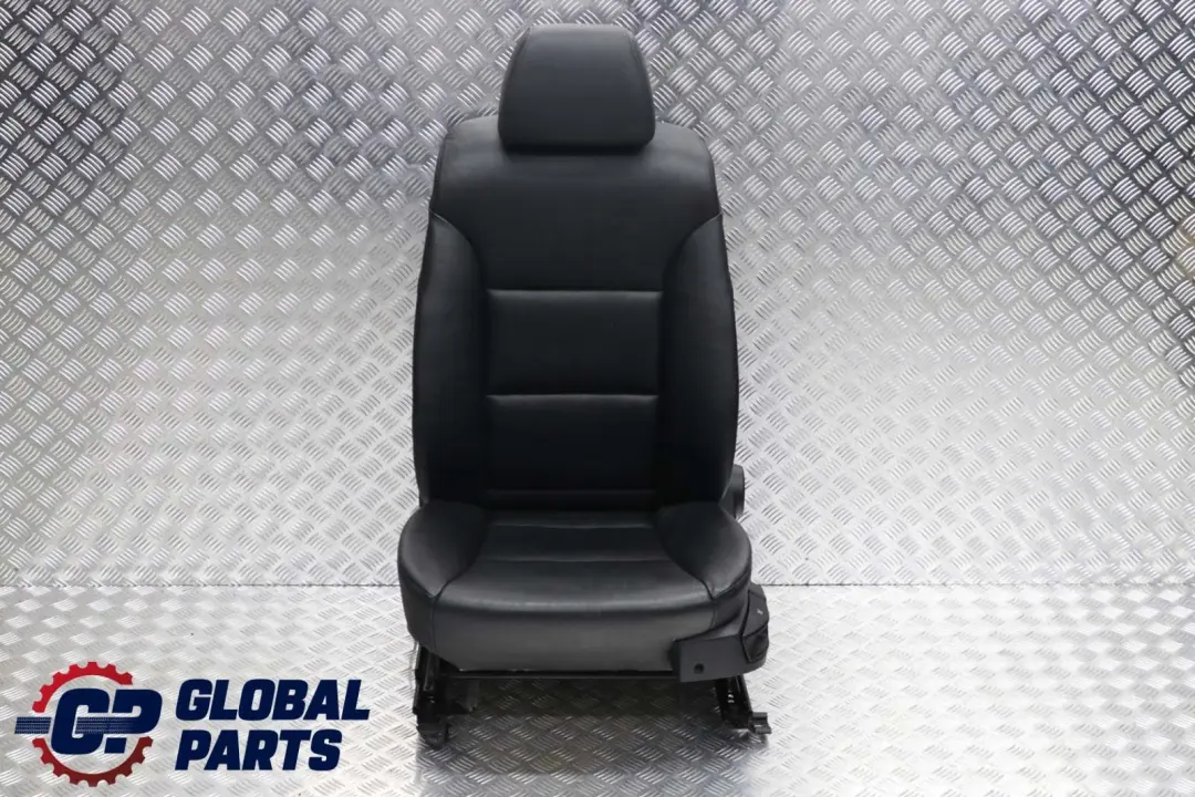 BMW 5 Series E60 E61 Black Leather Front Left N/S Seat Passenger Side