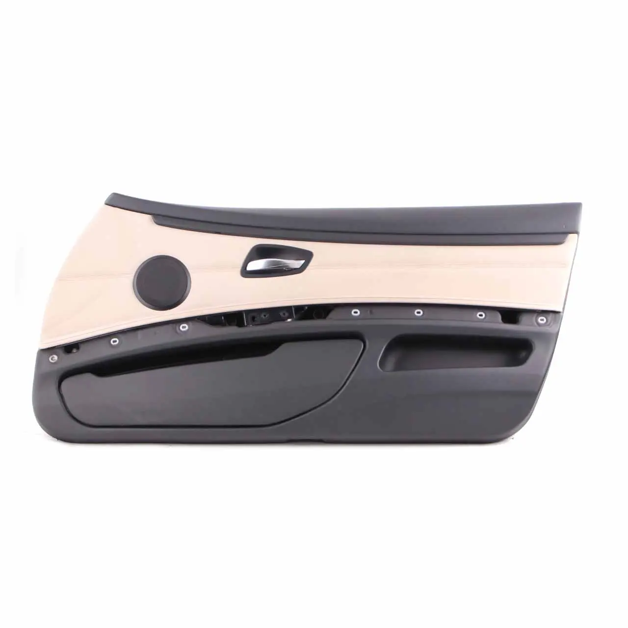 Door Card BMW E92 E93 LCI Front Right O/S Lining Trim Panel Leather Oyster