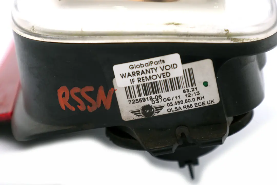 Mini Clubman R55 LCI Light In The Side Panel Lamp Yellow Rear Right O/S 7255918