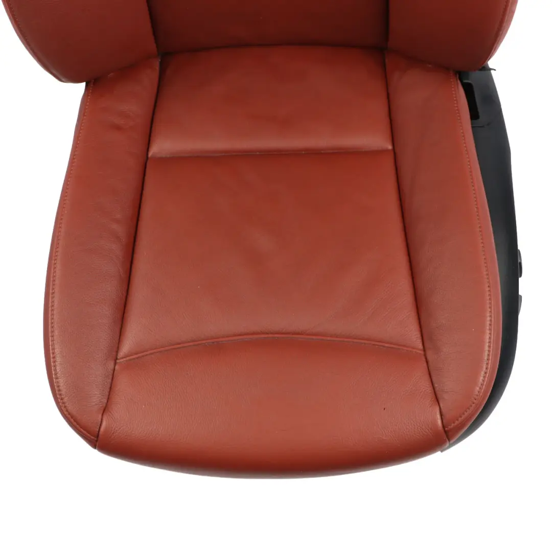 BMW E90 E91 LCI Front Left N/S Seat Heated Leather Red Brown Memory