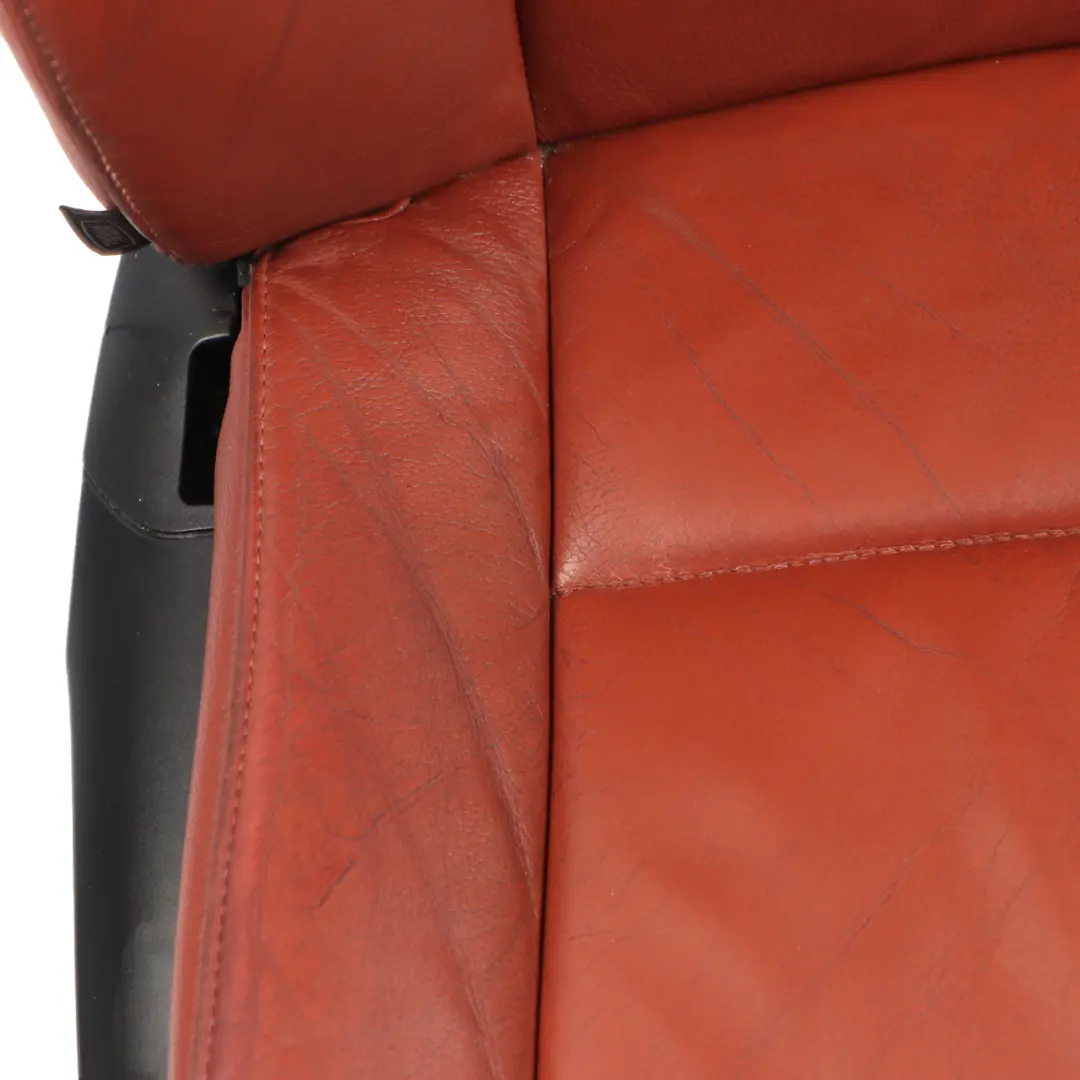 BMW E90 E91 LCI Front Right O/S Seat Heated Leather Red Brown Memory