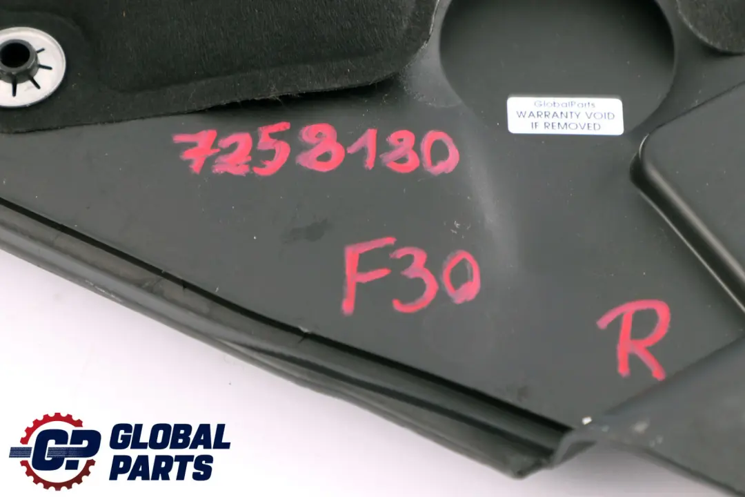 BMW 3 Series F30 Covering Apron Cover Trim Right O/S Black 7258180