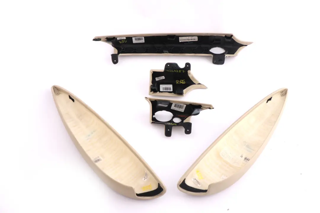BMW Mini Cooper One R56 Dashboard Dash Lower Trim Set Kit Cream White