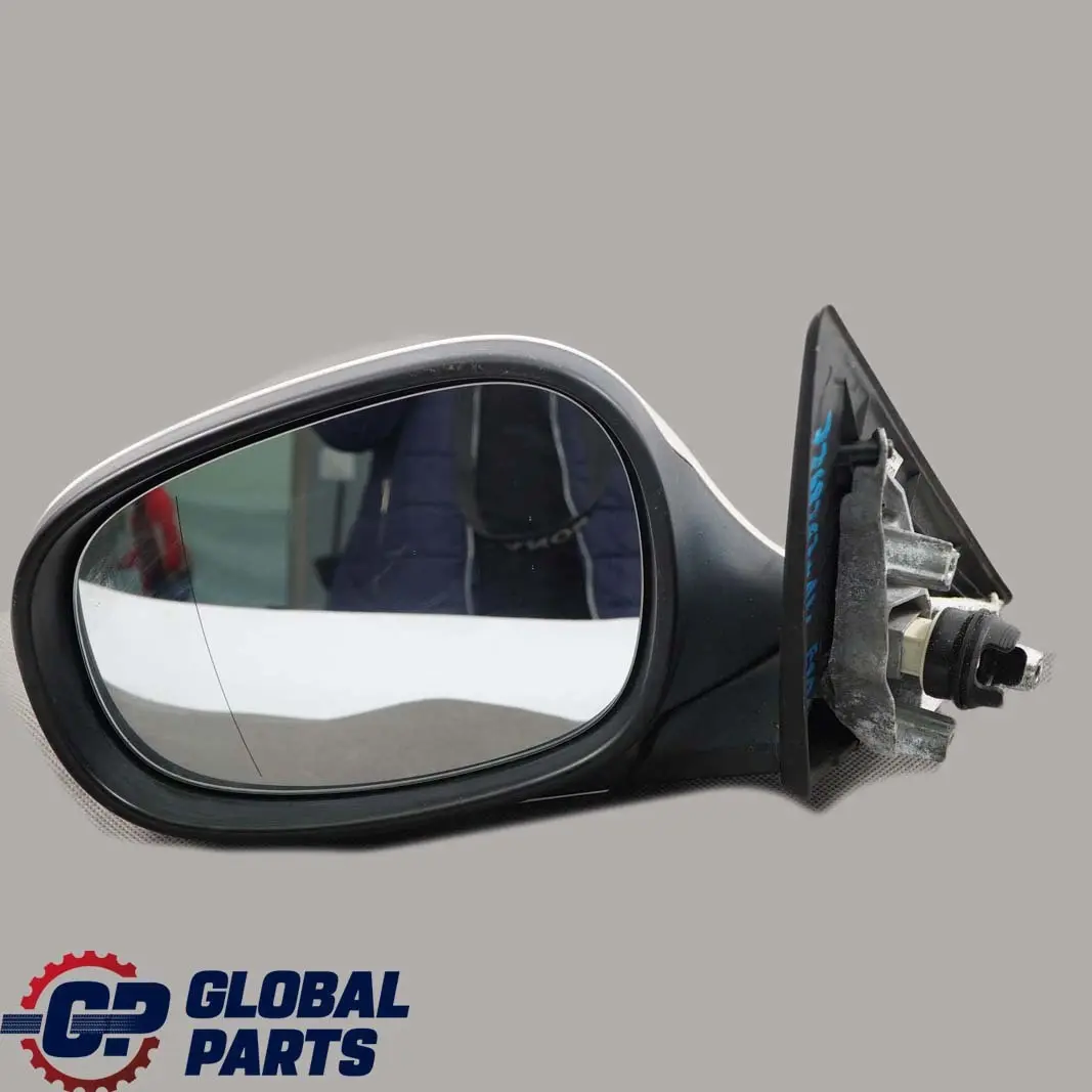 BMW 3 E90 E91 LCI Heated Left Wing Mirror N/S Alpinweiss III Alpine White 300