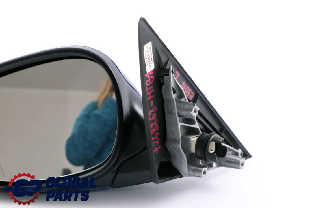 BMW 3 Series 1 E90 E91 LCI Heated Left Wing Mirror N/S Montegoblau Blue A51