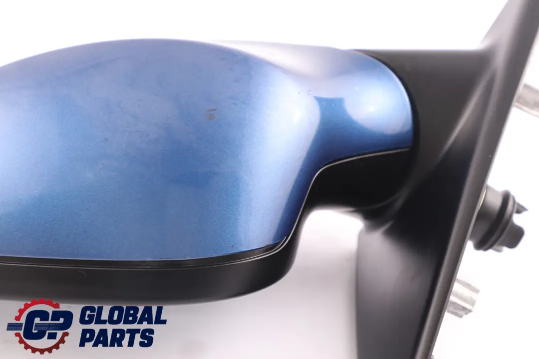 BMW 3 Series 2 E90 E91 LCI Heated Left Wing Mirror N/S Montegoblau Blue A51