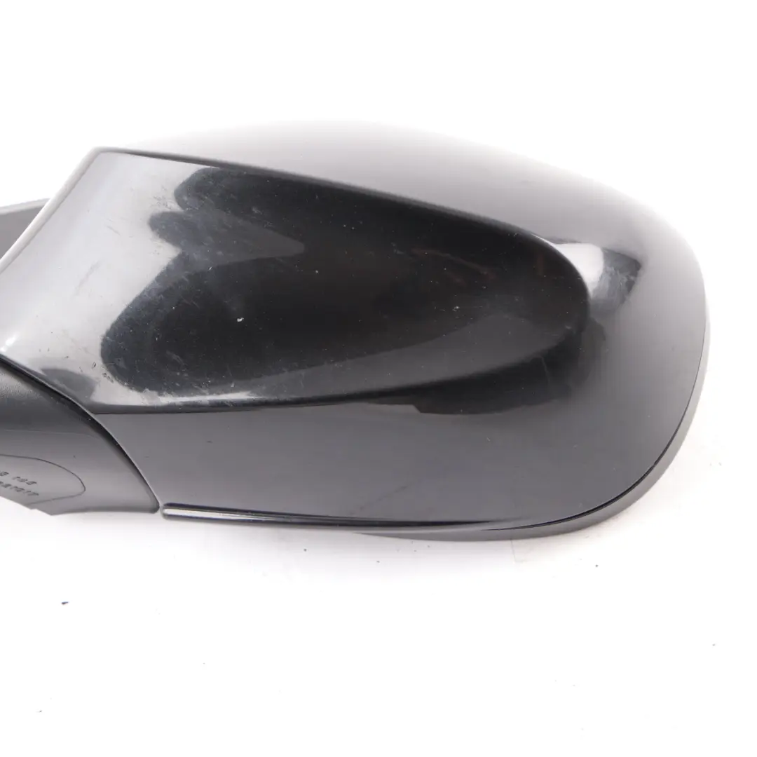 Wing Mirror BMW E81 E82 E88 Left Door N/S Black Sapphire Metallic - 475 3 Pins