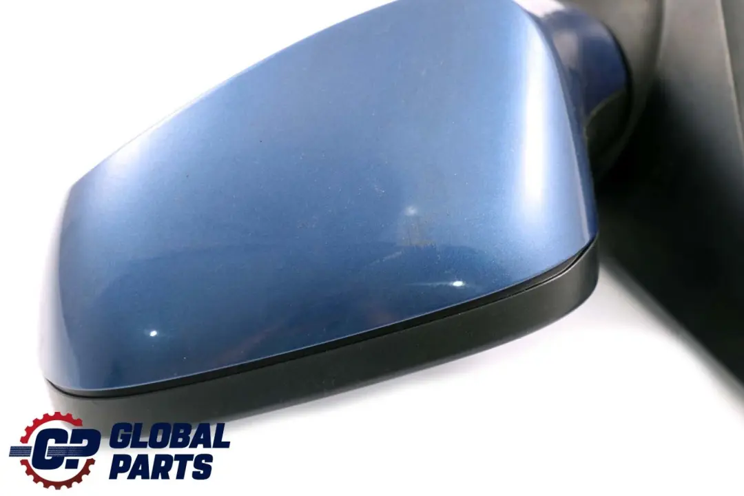 £BMW 1 Series E81 E82 E88 Left Heated Wing Mirror N/S Montegoblau Blue A51