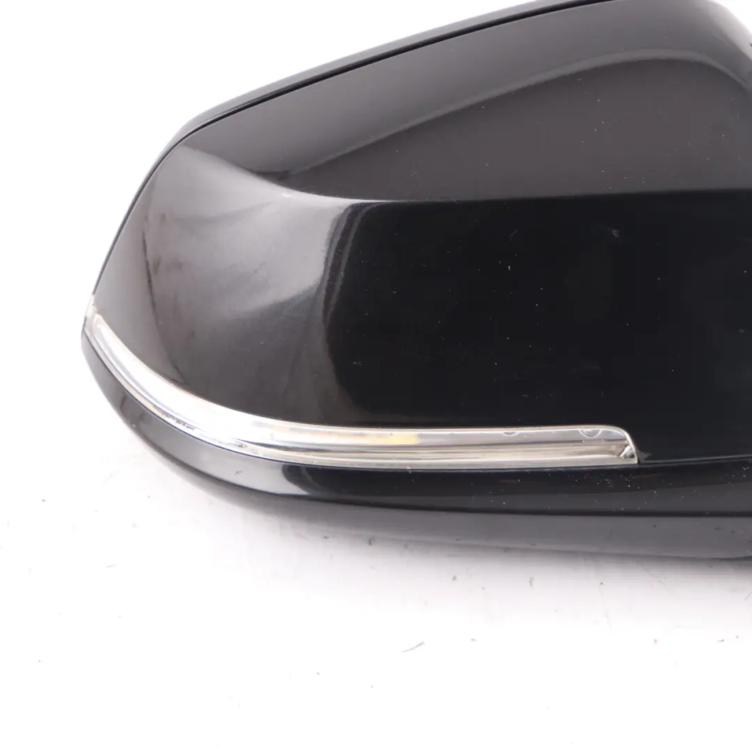 Wing Mirror BMW F21 F22 Right O/S High Gloss Heated Black Sapphire 475 6 Pins