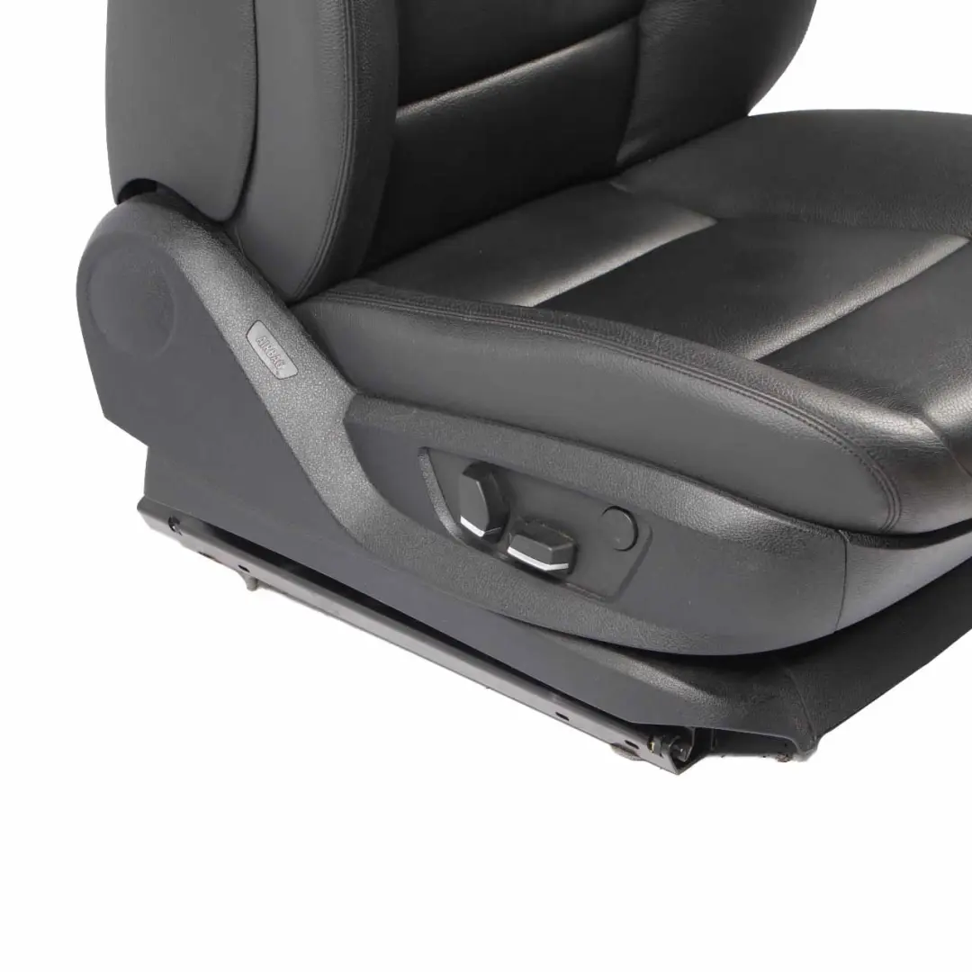 Front Seat BMW F01 Heated Memory Right O/S Leather Dakota Black Lumbar