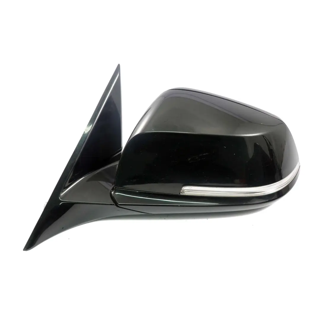 BMW 3 F30 F31 High Gloss Heated Left Wing Mirror N/S Black Sapphire Metallic 475