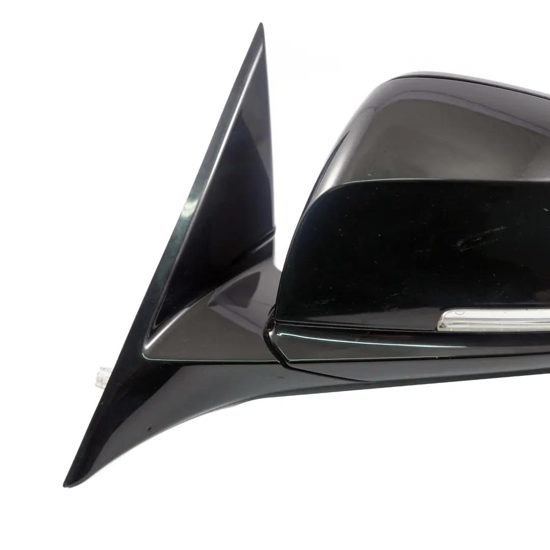 BMW 3 F30 F31 High Gloss Heated Left Wing Mirror N/S Black Sapphire Metallic 475