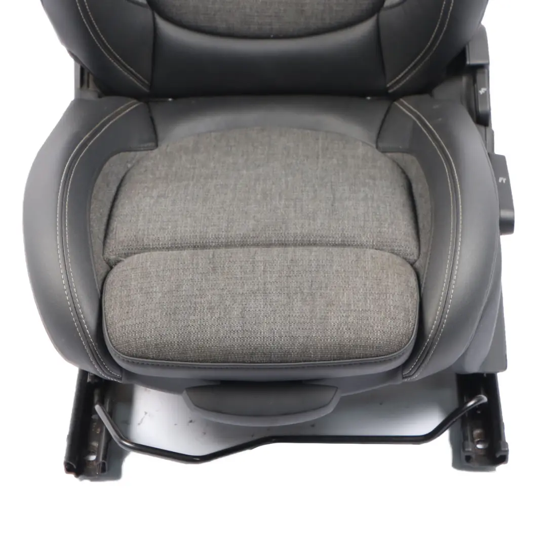 Front Seat Mini F55 Sport Heated Cloth Leather Left N/S Pearl Black Carbon