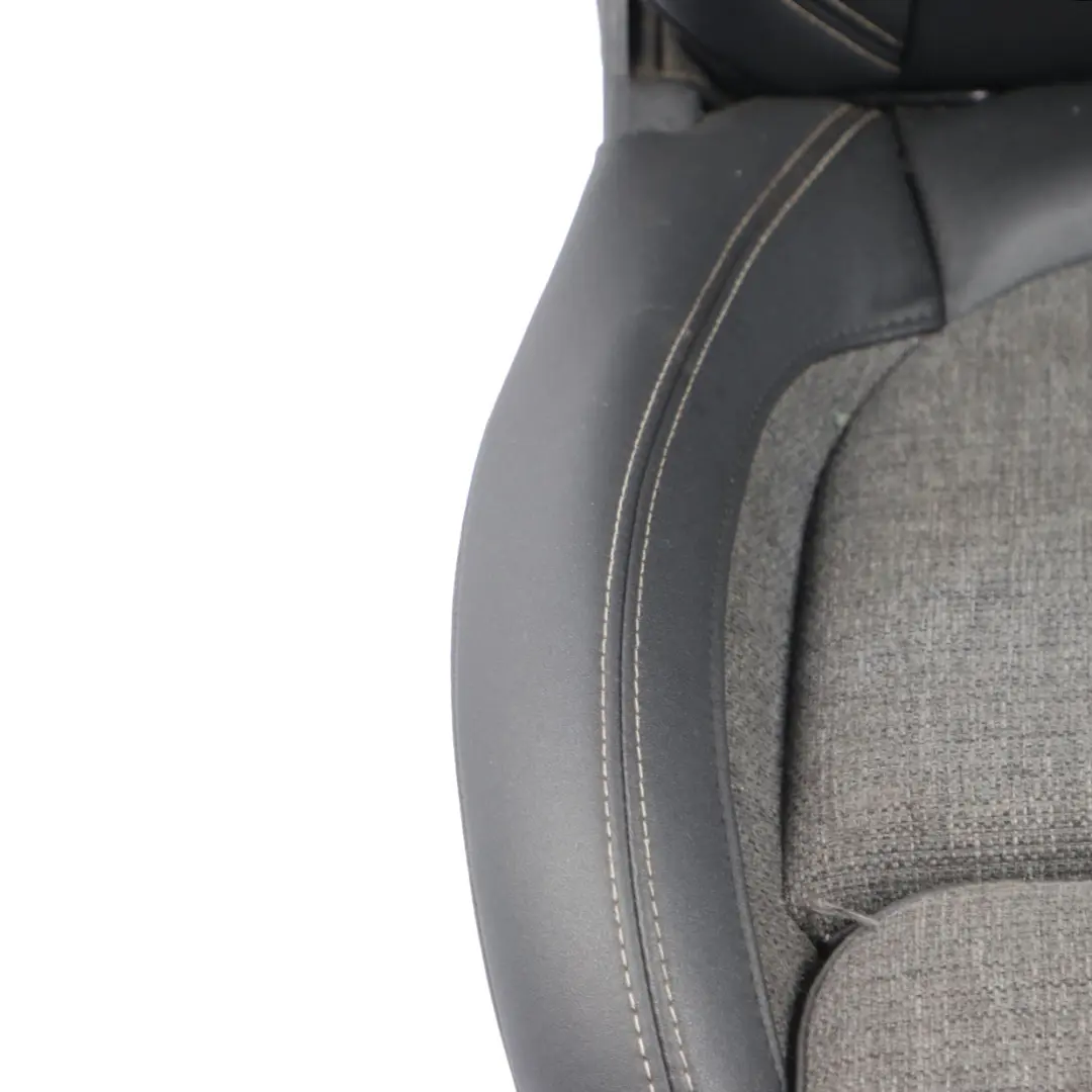 Front Seat Mini F55 Sport Heated Cloth Leather Left N/S Pearl Black Carbon