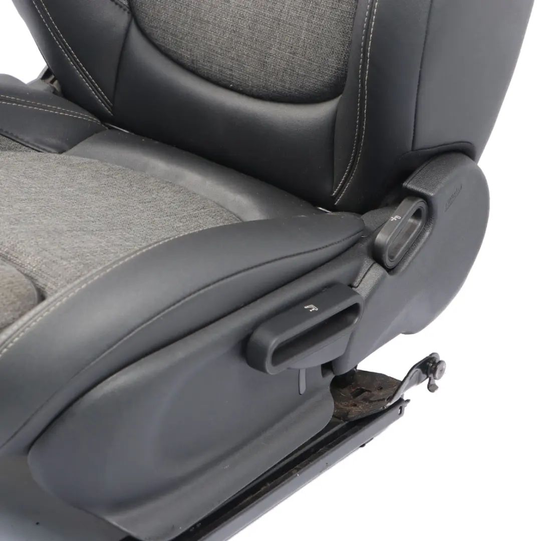 Front Seat Mini F55 Sport Heated Cloth Leather Left N/S Pearl Black Carbon