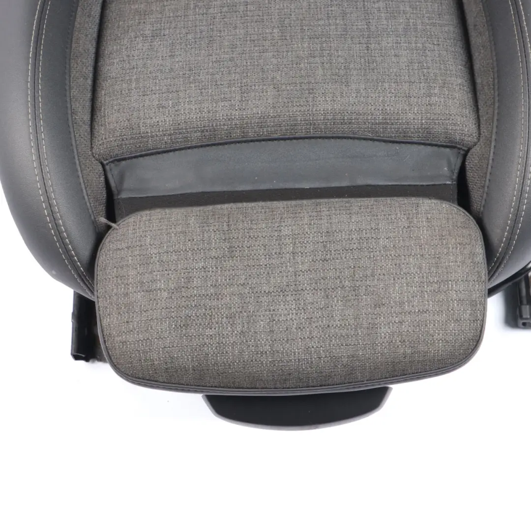 Front Seat Mini F55 Sport Heated Cloth Leather Left N/S Pearl Black Carbon