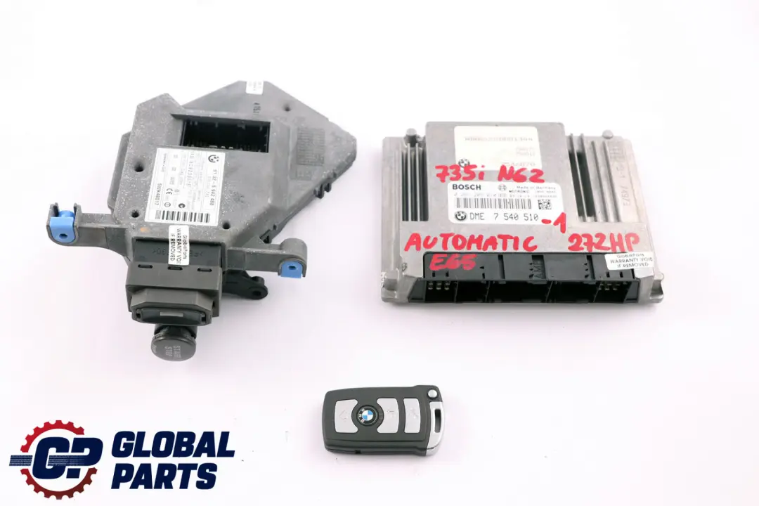 BMW 7 Series E65 735i N62 272HP ECU Kit DME + CAS + Key 7540510 Automatic