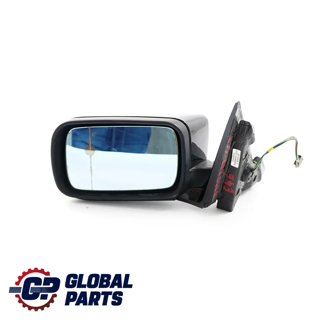 BMW 3 Series E46 Heated Left N/S Wing Mirror High Gloss Black Schwarz 2 - 668