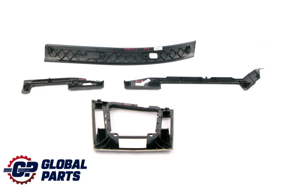BMW 3 Series E46 Trim Panel Cover Dashboard Strip Aluminium Set Silver Cube