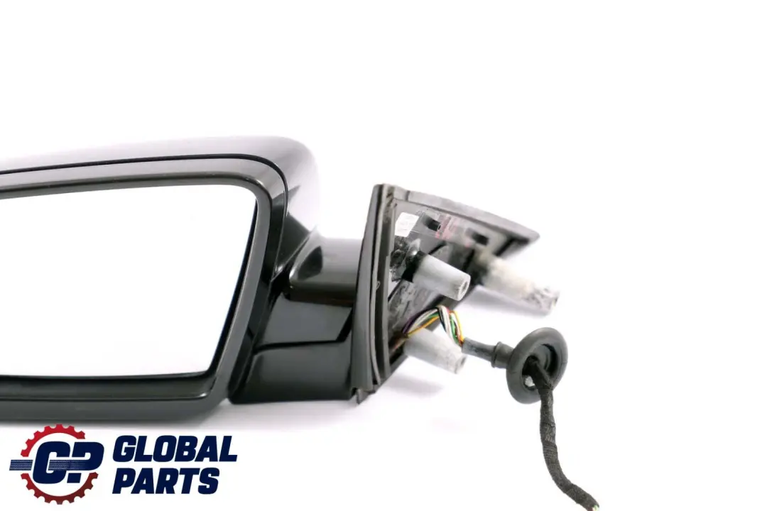 BMW 5 Series E60 E61 Auto Dip High Gloss Left Wing Mirror N/S Carbonschwarz 416