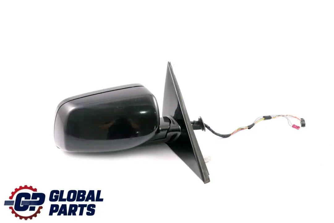 BMW 5 Series E60 E61 Auto Dip High Gloss Right Wing Mirror O/S Carbonschwarz