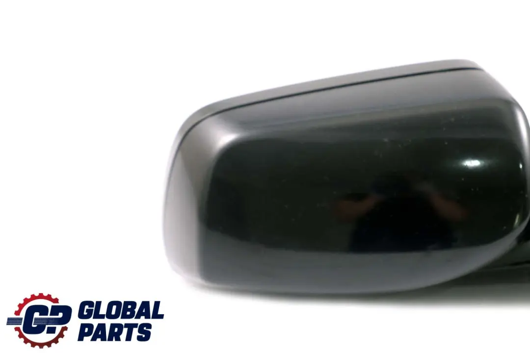 BMW 5 Series E60 E61 Auto Dip High Gloss Right Wing Mirror O/S Carbonschwarz