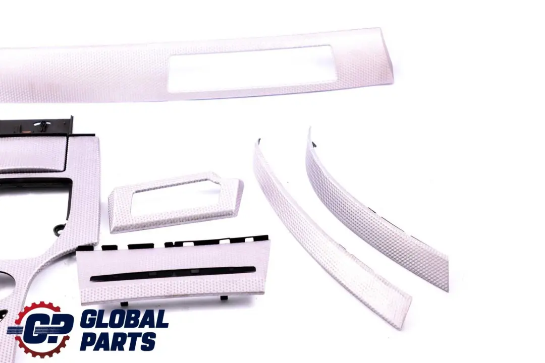 BMW 5 Series E60 E61 Set Decorative Strip Dashboard Interior Trim Alu Cube Pure