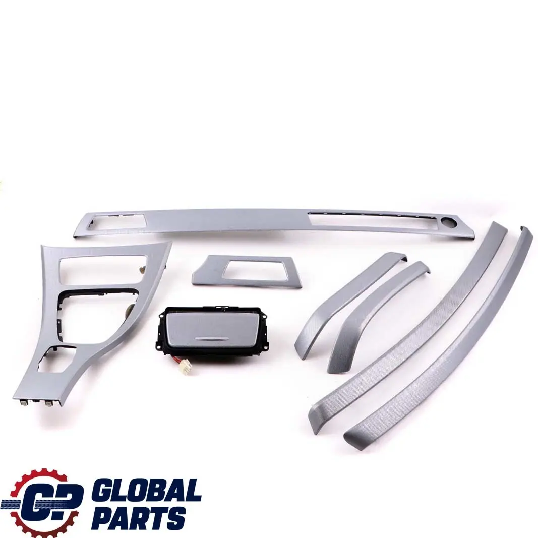 BMW 3 Series E91 LCI Set Cover Dash Trim Strip Console Aluminium Glacier Silber