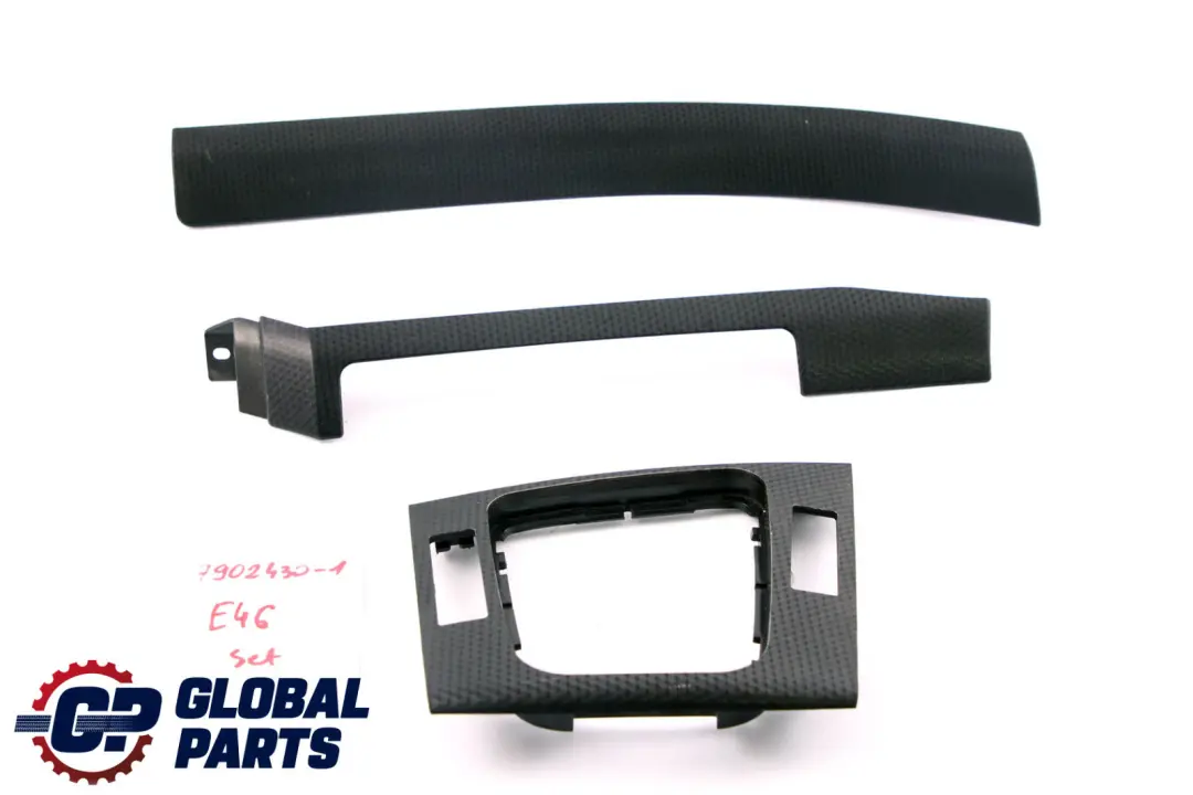 BMW 3 Series E46 Trim Panel Cover Dashboard Dash Strip Aluminium Set Black Cube