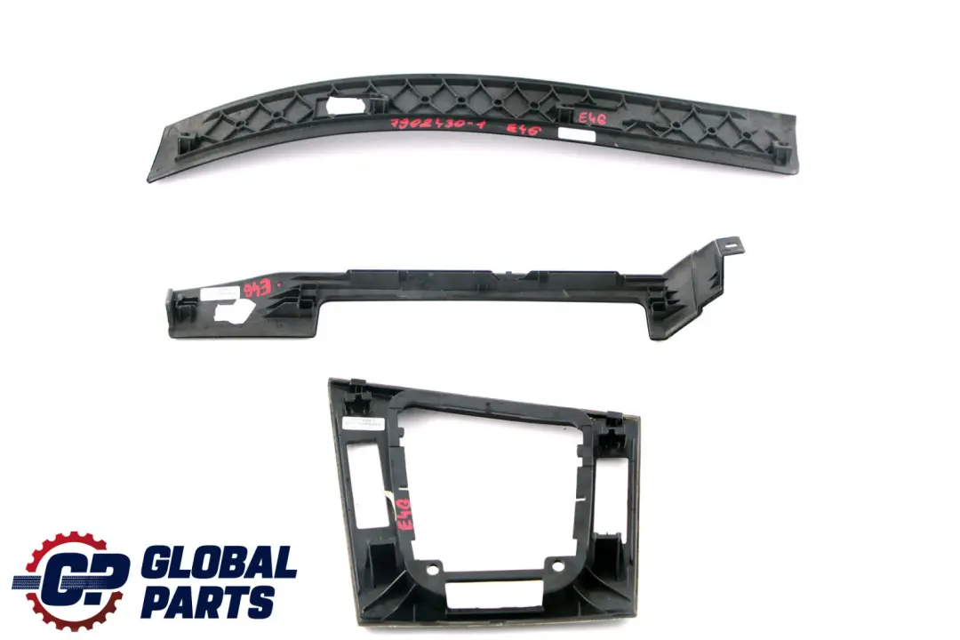 BMW 3 Series E46 Trim Panel Cover Dashboard Dash Strip Aluminium Set Black Cube