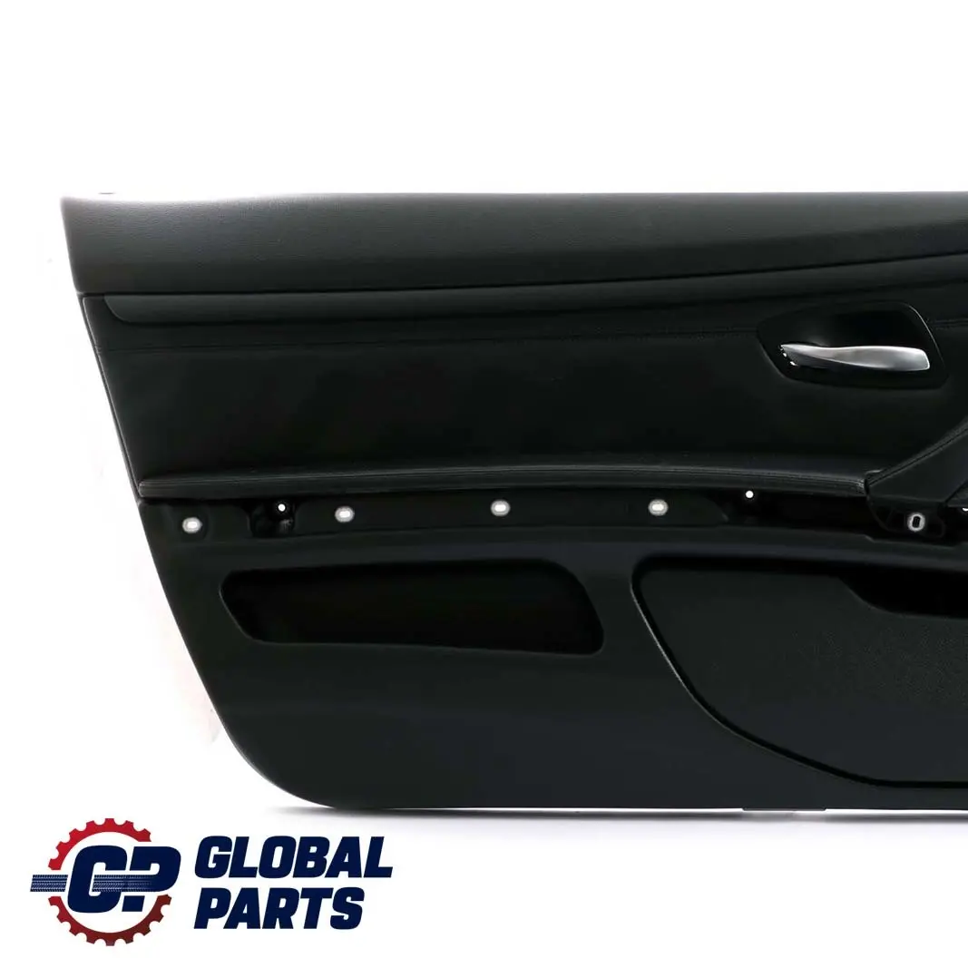 BMW 3 E92 E93 M3 Front Left N/S Door Card Lining Trim Panel Black Leather