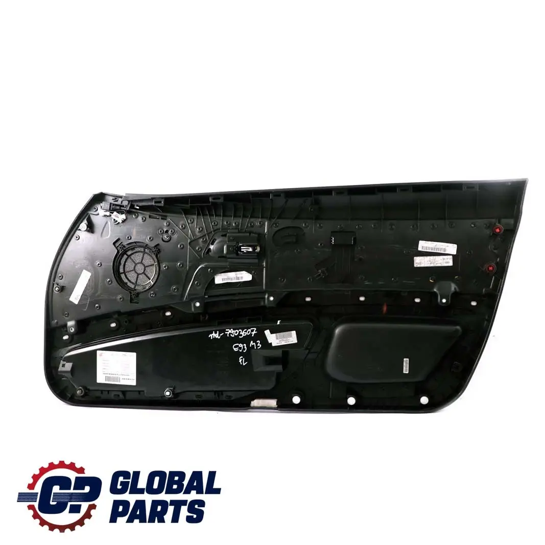 BMW 3 E92 E93 M3 Front Left N/S Door Card Lining Trim Panel Black Leather