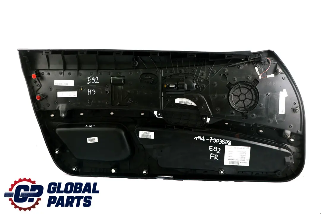 BMW 3 Series E92 E93 M3 Front Right O/S Door Card Lining Trim Leather Black