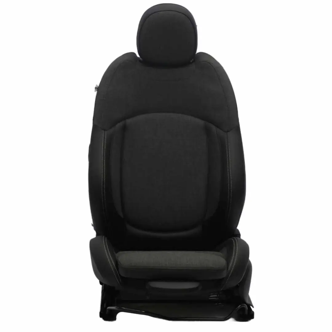 Front Seat Mini Cooper One F56 Sport Cloth / Leather Left N/S Pearl Black Carbon