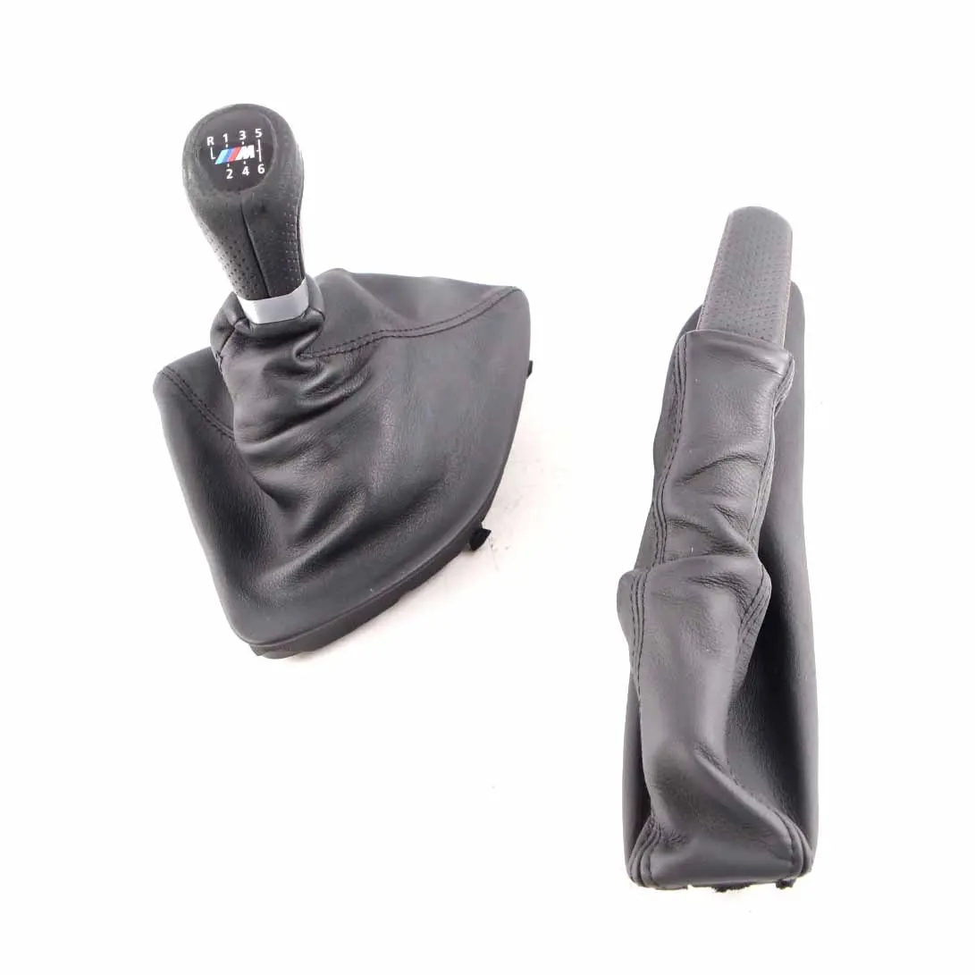 BMW E81 E82 E87 M Sport Gear Knob Cover Trim Handbrake Lever Leather Set 8037305