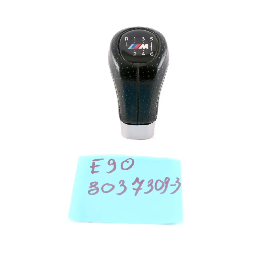 BMW 3 Series E90 E91 E92 E93 M Sport 6-Gear Shift Lever Knob Leather Black