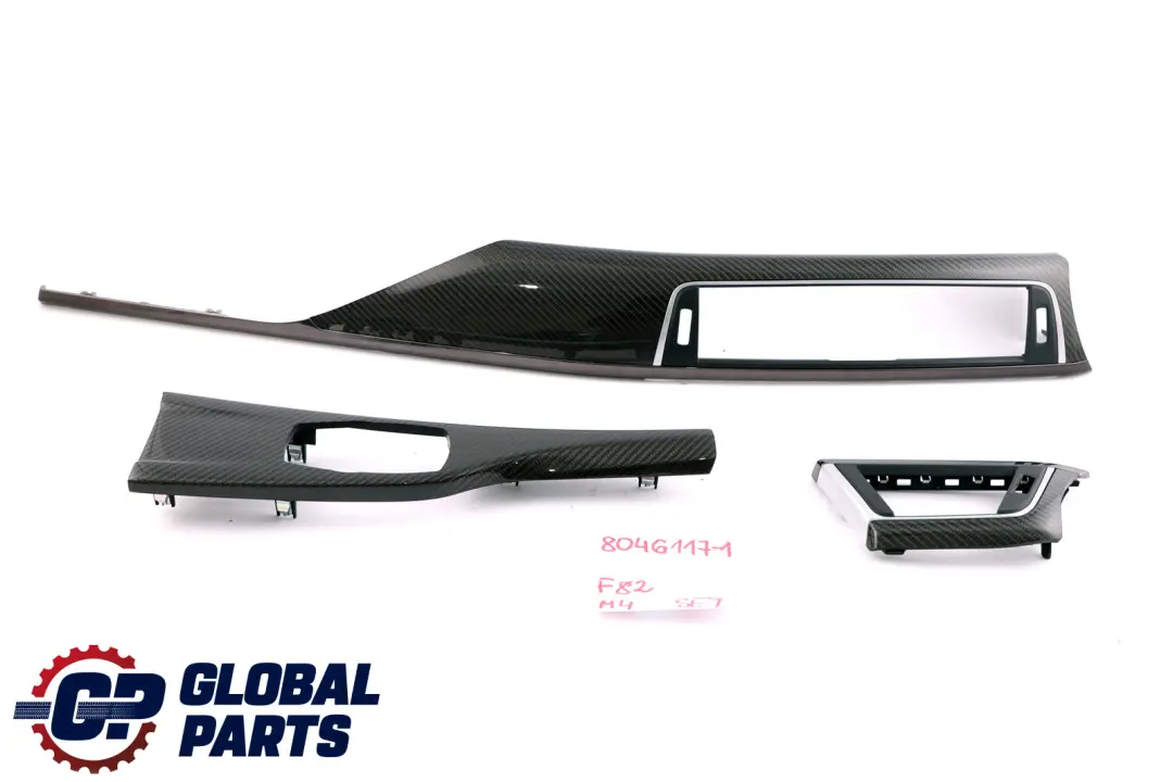 BMW 3 4 Series 1 F80 M3 F82 F83 M4 Set Cover Interior Trim Carbon Fiber Black